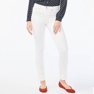 J. Crew Mercantile 8” Mid Rise White Skinny Denim Jeans Size 35/28